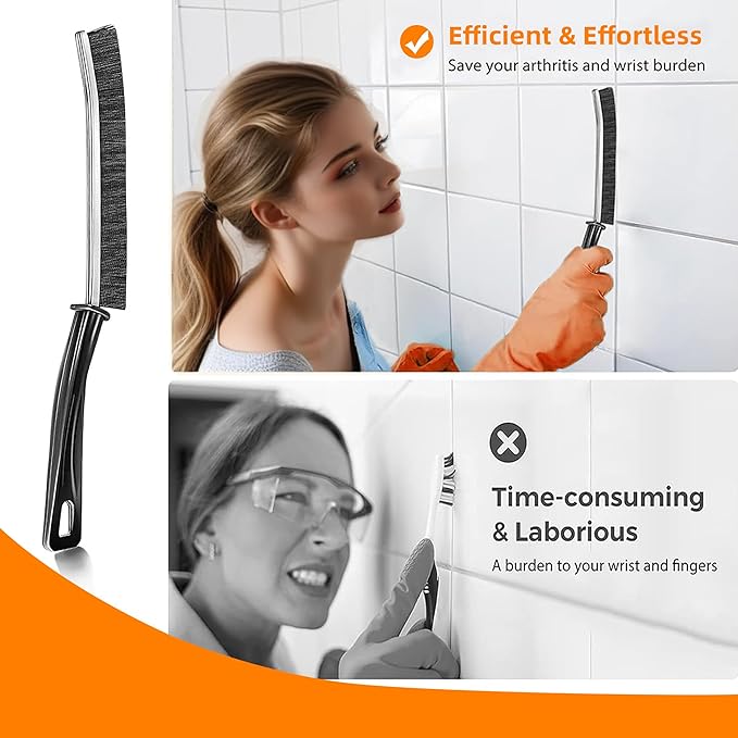 6Pcs Hard-bristled Crevice Cleaning Brush, Multifunctional Thin Gap Scrub Brush, Bathroom Cleaner Tools for Household Use, Kitchen, Window, Toilet, Grout, Faucets, Car