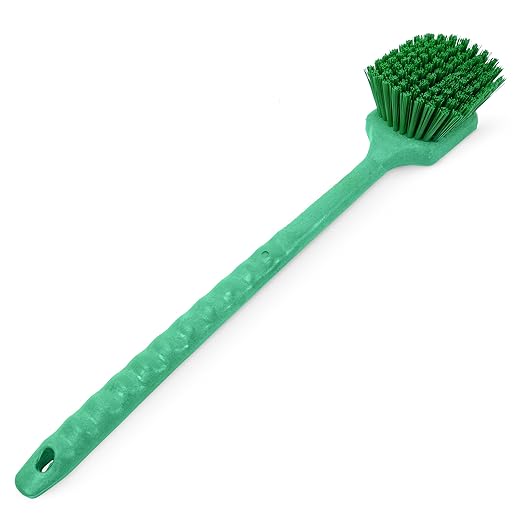 SPARTA 40501EC09 Plastic Large Scrub Brush, Kitchen Brush, Utility Brush With Long Handle For Cleaning, 20 Inches, Green, (Pack of 6)