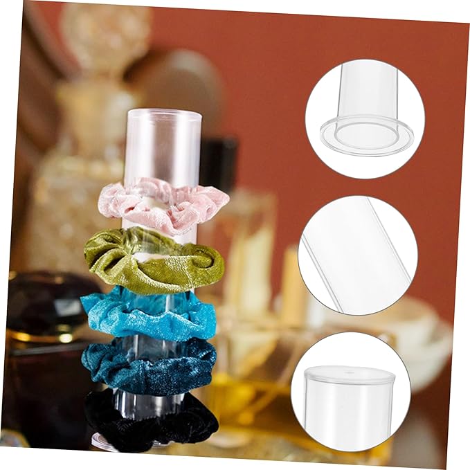 VICASKY Hair Accessories Organizer Stand Multi-functional Hair Band Holder for Scrunchies Bracelets and Watches Stylish Acrylic Display for Bedroom and Bathroom Decor