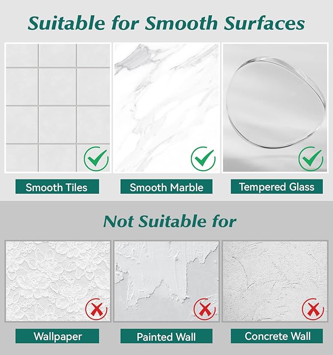 Shower shelves, Adhesive Clear Acrylic Bathroom Shower caddy Organizer, Transparent No Drilling Wall Mount Bathroom Storage