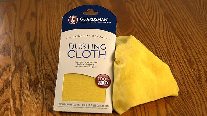 Guardsman Wood Furniture Dusting Cloths - 12 Pre-Treated Cloths - Captures 2x The Dust of a Regular Cloth, Specially Treated, No Sprays or Odors - 462500