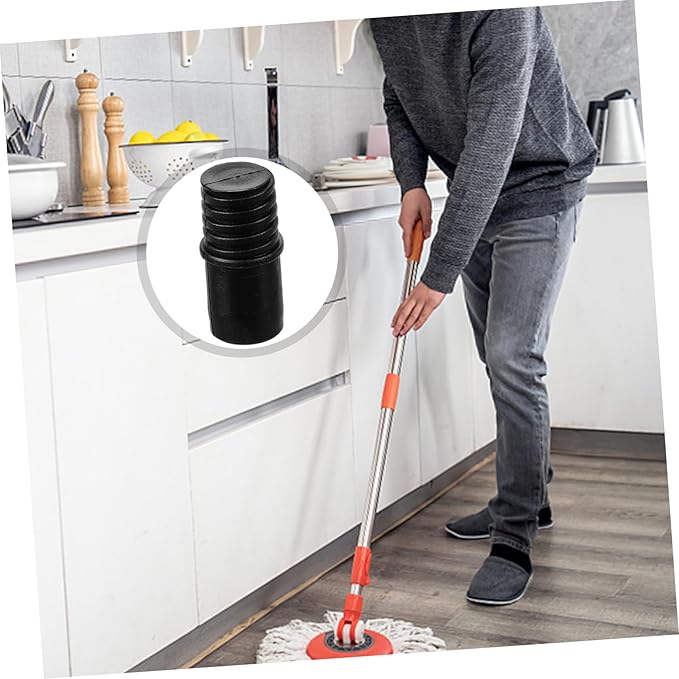 Threaded Handle Adapter Tips for Broom and Mop Extension Poles Replacement Compatible with Telescoping Cleaning Tools 1.81X0.78 Inch Durable Connector
