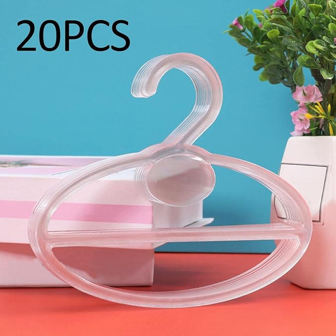 20 X Scarf Shawl Tie Organizer Accessories Holder Portable Neckerchief Rack Display Space Saving Closet Organizer (Clear 13cm)