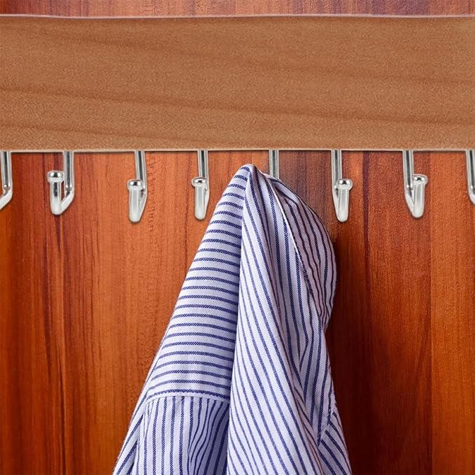 Lurrose 2Pcs Wooden Tie Hanger and Wall Mount Belt Organizer with 20 Rotatable Hooks, Necktie Storage Rack for Men’S Closet and Entryway, Space-Saving Accessory Organizer