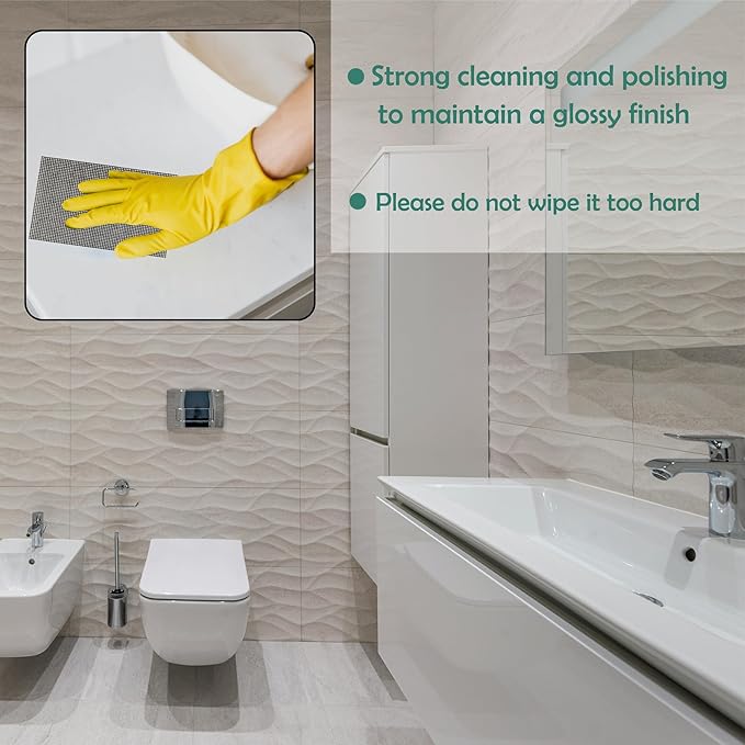 20Pcs Cleaning Screens for Toilets Cleaner Hard Water 5.5 x 4 Inch Flexible Scrubbing Pads for Household Cleaning Scouring Mesh Pad for Remove Grills Carbon Rust Scale (20)