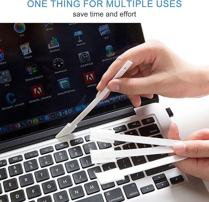 10 PCS 14×1.5cm Disposable Crevice Cleaning Brushes Small Detail Toilet Corners Cleaning Brushes Keyboards Tight Spaces Crevice Tool for Home Office(White)