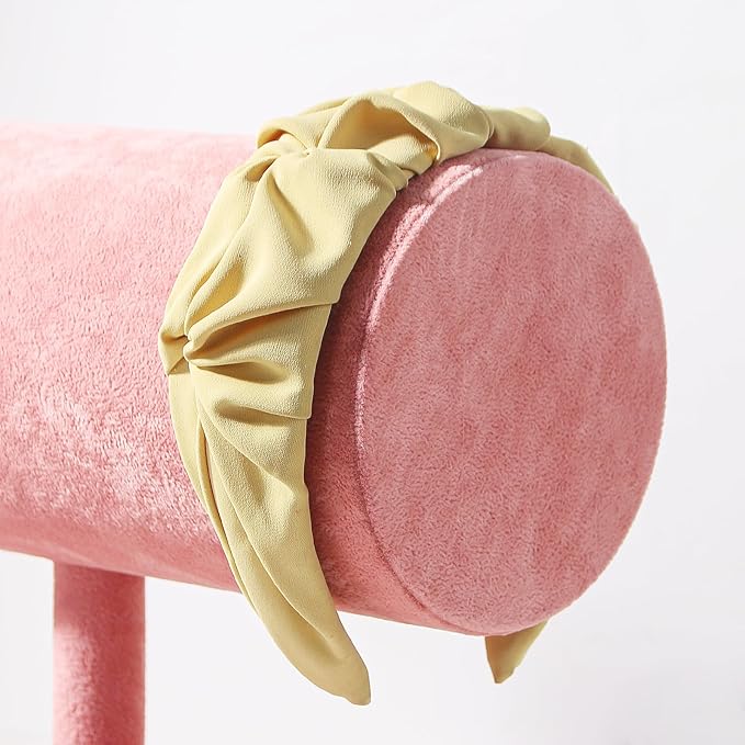 Coward Headband Organizer Holder Stand, Ear Headband Storager Display Stand Rack with Blank Tray for Hairband, Hairpin, Scrunchies,Chain Jewerlry and Hair Accessories (Peach Velvet)