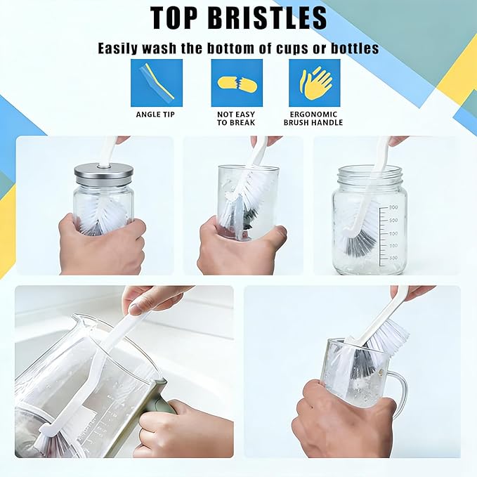 Hard Bristle Crevice Cleaning Brush-Thin Gap Cleaning Brush, Small Cleaning Brush, Grout Brush, Kitchen Brush, Cleaning Tools for Toilet, Bathroom, Home, Bathtub, Sink, Household, Window