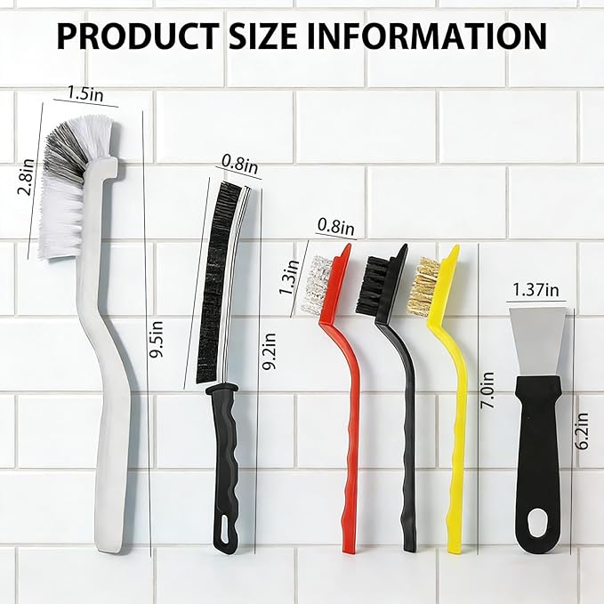 Hard Bristle Crevice Cleaning Brush-Thin Gap Cleaning Brush, Small Cleaning Brush, Grout Brush, Kitchen Brush, Cleaning Tools for Toilet, Bathroom, Home, Bathtub, Sink, Household, Window