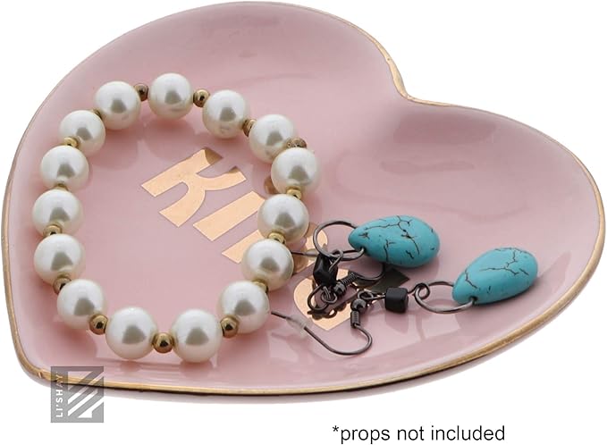 Li'Shay Motivational Heart-Shaped Trinket Jewelry Tray - Kind