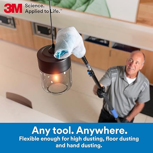 3M Easy Trap Sweep and Dust Sheets, 1 Roll of 60 8" x 6" Sheets, Disposable Easy Sweep Floor Duster, Picks Up 8x More Dirt, Dust, Sand, Hair, Works on Dry or Wet Surfaces, Hardwood Floors, 59152W