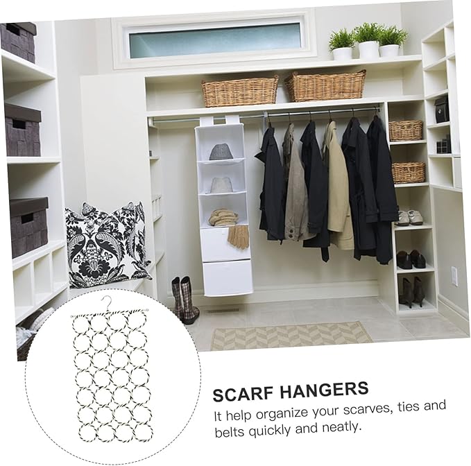 Garneck 1pc Multipurpose Scarf Hanger Rotatable Scarves Rack for Closet Organization Lightweight Shawl Holder Space-Saving Accessory Organizer for and Belts Random Design