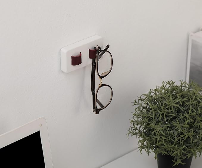Wall Mount Eye Glasses Holder Spectacle Eyeglass Hanger Hanging Eyeglasses Holder for Desk Wood Sunglass Organizer Hanging Sunglasses Holder Wall Nerdy Gifts for Men Women