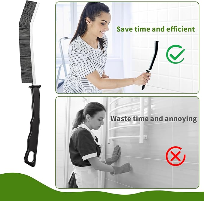 Crevice Cleaning Brush,8 Pcs Cleaning Supplies,Hard Bristle Crevice Cleaning Brush,Crevice Cleaning Brushes for Household Use Bathroom Tiles Kitchen Practical and Durable