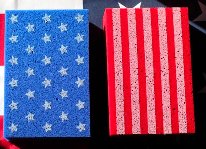 Multi-Purpose Sponges for Cleaning - USA 4 Pack, Large Sponges for Car Washing, Tile & Grout, All Purpose Cleaning