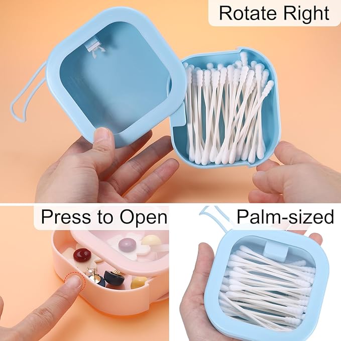 uxcell Hair Tie Organizer Boxes, 2 Pcs Hair Accessories Organizer, Portable Hair Tie Holder Organizer Can, Optimal Travel for Hair Tie, Hair Clip, Hair Supplies, White/Black