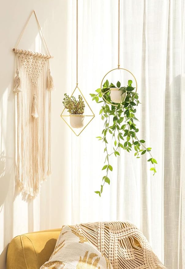 Macrame Hair Bow Holder Hanging Hair Clips Hanger Headband Storage Organizer Fringe Boho Wall Decor Tassels Bow Organizer for Room Ornament Decoration