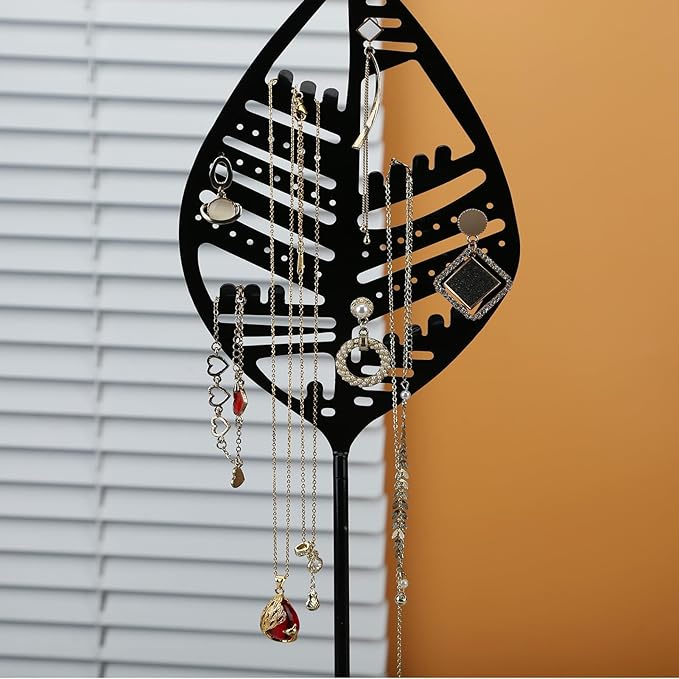 Half RoomJewelry Organizer Jewelry Stand Jewelry Holder, Necklace Organizer with Ring Tray, Sturdy Jewelry Hanger for Necklace，Jewelry Tower Storage Rack Tree for Bracelets Earrings Rings