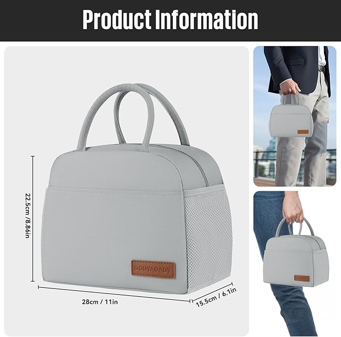 Lunch Bag Women/Men Lunch Box Women/Men (grey)