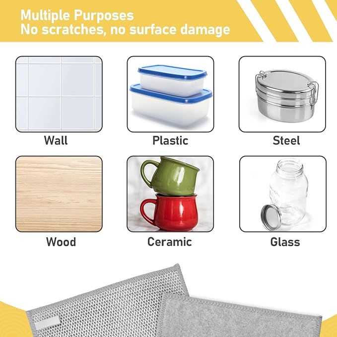 XANGNIER 9 Pcs Non Scratch Wire Dishcloth,2025 New Upgrade Steel Wool Cleaning Cloths for Wet and Dry,Multipurpose Wire Dishwashing Rag,Metal Mesh Miracle Cleaning Cloths for Kitchen,Dishes,Sink