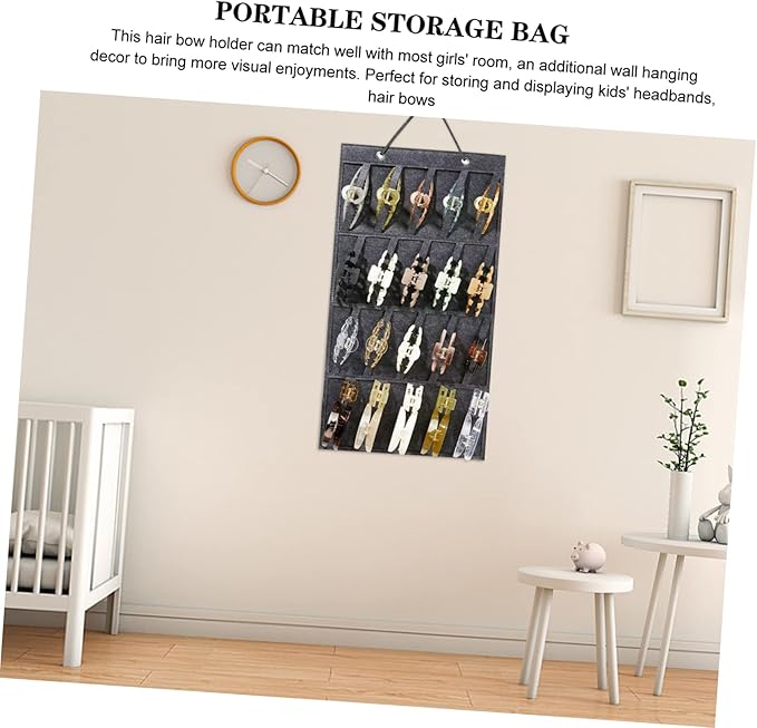SUPVOX Hair Bow Holder Hanging Hair Clips Hanger Organizer Headband Storage Organizer for Accessories