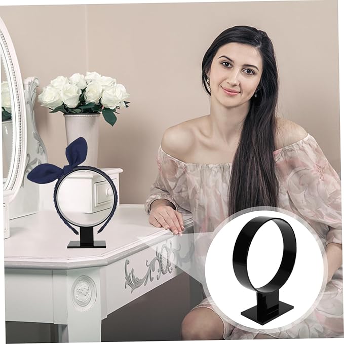 VALICLUD 2 Pcs Elegant Acrylic Hair Hoop Holder Stand Hairband Headpiece Rack Hair Accessories Organizer for Home Shop Loved