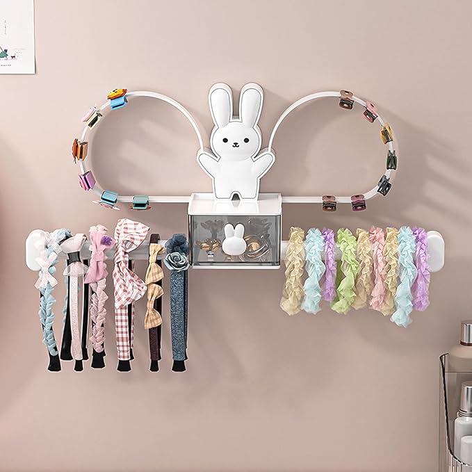 Headband Storage Display Stand Rack Organizer, Hair Hoop Holder for Women, Multi-Functional Fashionable Design, Space Saving Wall Mount, Easy Access Tiara Hair Accessories Organizer