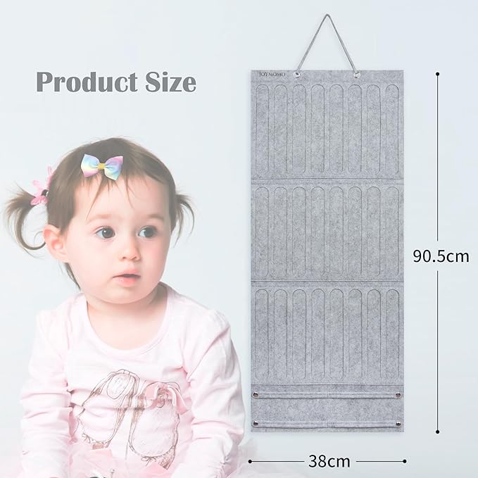 Hair Bow Holder Organizer For Girls Hanging Bow Holder For Girls Hair Accessories Storage Organizer For Headbands, Hair Clips, Hair Ties, Scrunchies (Without Hair Bows) (gray)