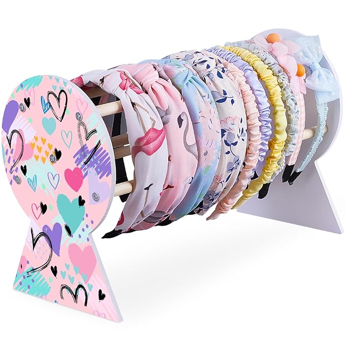 Basumee Headband Holder - Hair Accessories Organizer for Girls' Headbands, Hair Hoops, and Room Decors