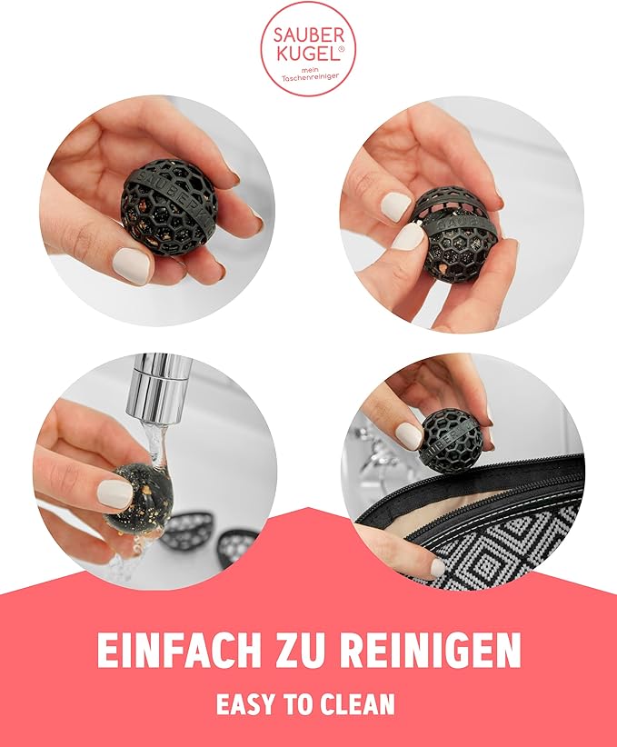 Sauberkugel - The Clean Ball - The clever way of cleaning purses, bags, backpacks and school bags (Springfield Collection)