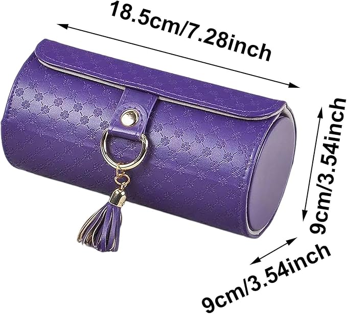 Travel Jewelry Case Elegant Layered Storage for Women Three Layer Jewelry Box in Purple Ideal for Organizing Accessories Travel Jewelry Organizer