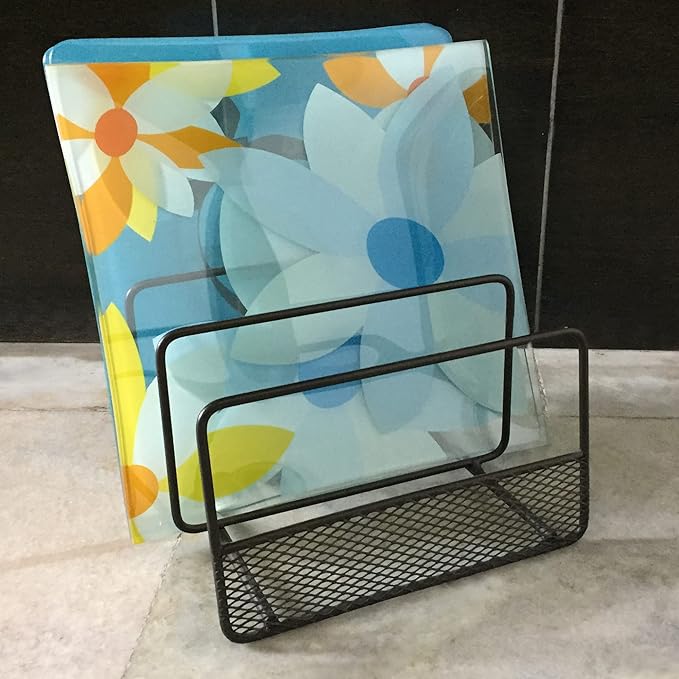 NU Steel WIRE AND MESH ORGANIZER RACK - OIL RUBBED BRONZE
