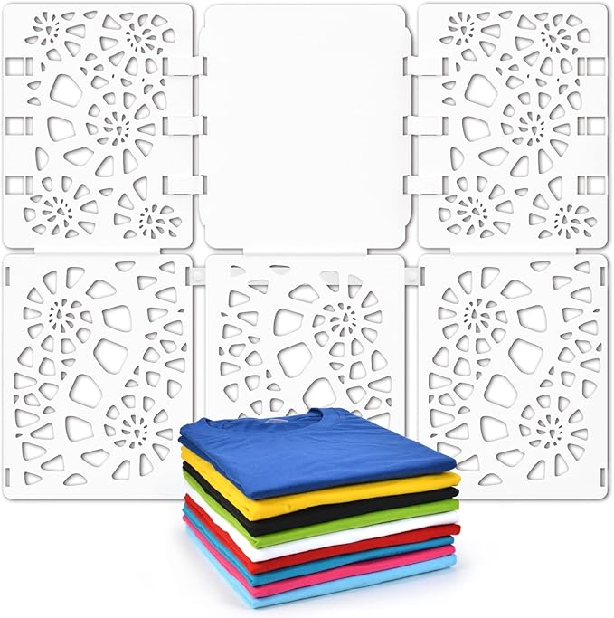 BoxLegend Shirt Folder Board V2 T Shirt Folder Folding Board Durable Plastic Easy to Fold Clothes Board Pure White