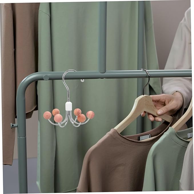 iplusmile Rotatable Hook Belt and Accessories Organizer Multifunctional Closet Storage Rack for Scarves Ties Shoes and Belts Color Space Saving Rotating Hook for Home and Outdoor Use