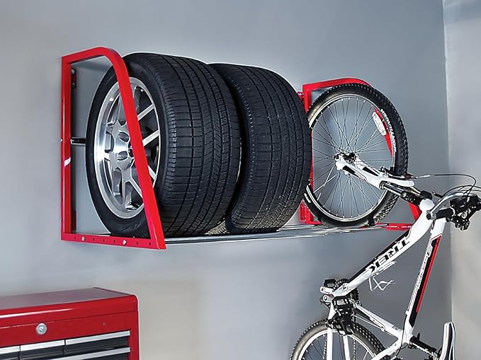 HyLoft Model 01012 Tire-Loft Multi Tire Storage System, 48-Inch wide by 36-Inch Deep,Red