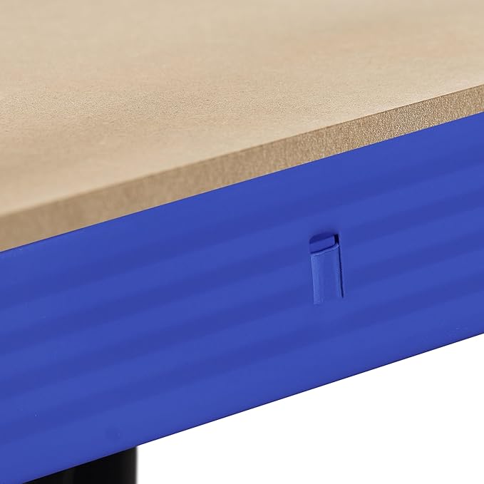 Topeakmart 5-Tier Utility Shelves, Metal Storage Shelves Unit Adjustable Garage Storage Shelves Racks Heavy Duty Shed Shelving- Blue, 35.5 x 16 x 71 Inch