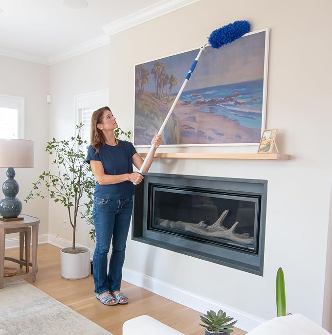 Unger Steel Telescopic Pole, Extend from 2’ to 4’, High Access Extendable Telescoping Poles for Home Cleaning, Clean and Dust Cabinets, Ceiling Fans, Picture Frames, Windowsills