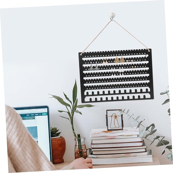 BESPORTBLE Hanging Jewelry Organizer Wall Mount Earring Holder for Studs Dangle Pierced Earring Storage Display