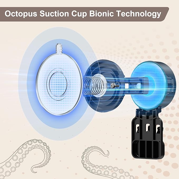 JOTPE Shower Caddy Suction Cup 2 Pack, No Drilling Shower Organizer for Bathroom with Large Capacity, Storage Suction Powerful Max Hold 40 lbs, Waterproof & Removable Bathroom Shelf, Black