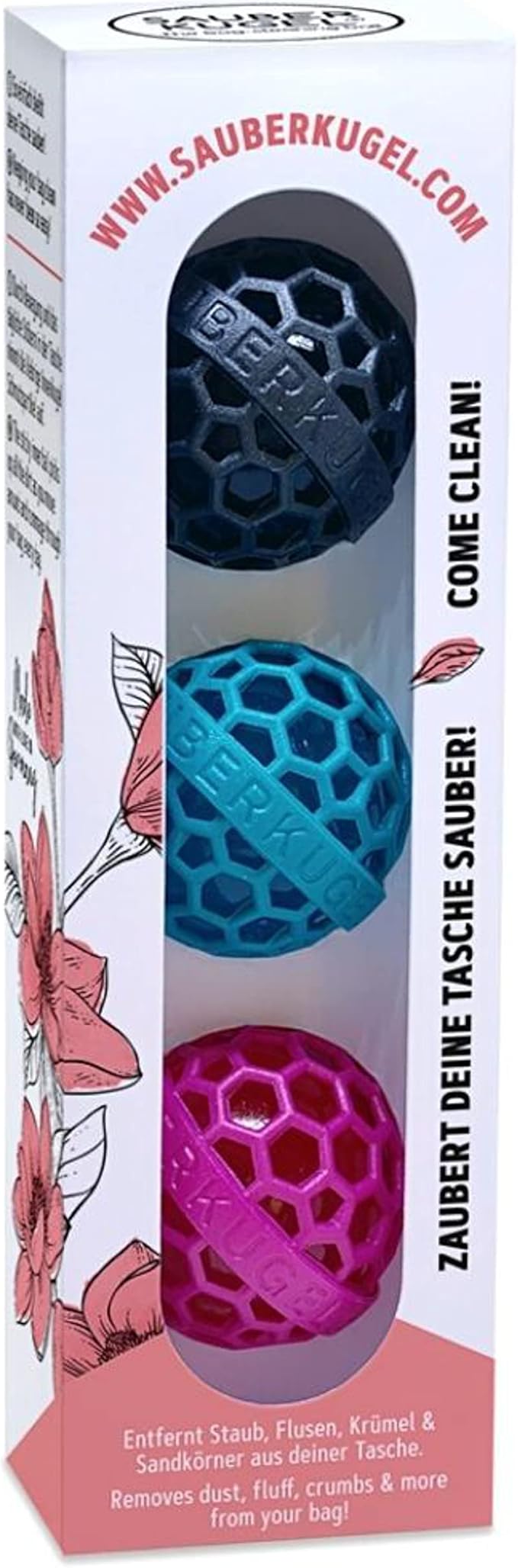 Sauberkugel - The Clean Ball - The clever way of cleaning purses, bags, backpacks and school bags (Springfield Collection)
