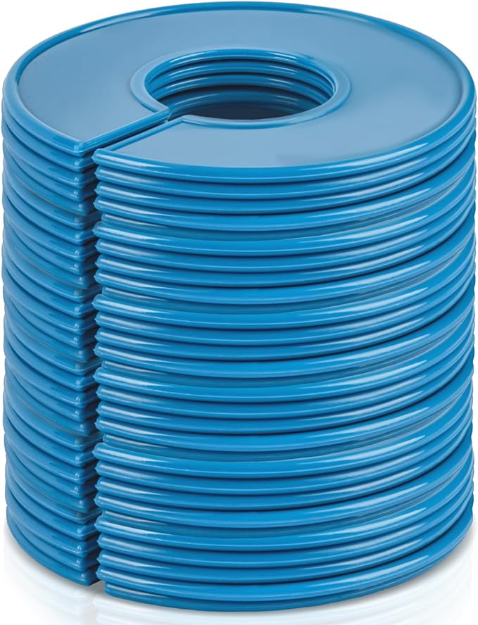 Sukh Closet Dividers 30pcs - Plastic Clothes Organizer Shelf Tags Labels for Clothing Rack Wardrobe Store Warehouse Nursery Must Haves Boutique Supplies Sturdy Durable Flexible No Burrs (Blue)