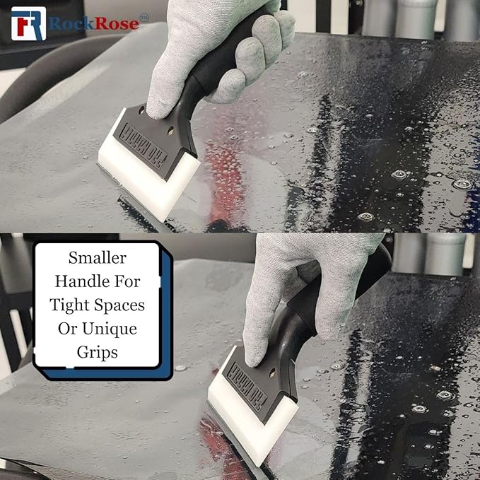 RockRose 6.7'' Cast Aluminum Handle Squeegee: Perfect for Offices, Windows, Films, Home, and Cars - Pack 2 Units (2)
