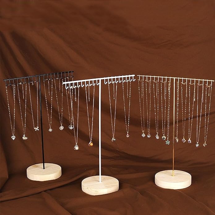 Multipurpose Alloy Necklace and Organizers Clear Jewelry Stand with Hanging Rack Home Accessory Decoration