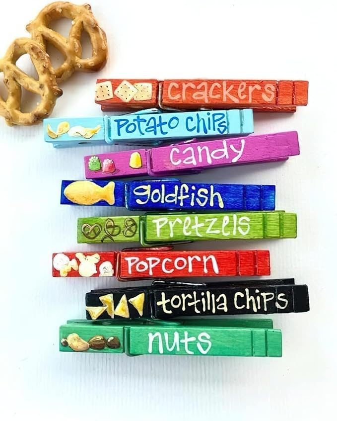 Colored Clothespins, Colorful Clothes Pins Wooden Clips Rainbow Colors 50 Pack Decorative Crafts Pegs Photos Pictures Decoration Clip Clothing Hanging Closepins, 2.83 Inch (Black)