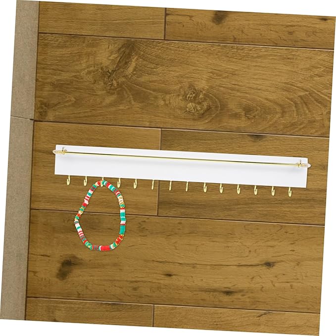Solid Wood Wall-mounted Jewelry Holder Necklace Organizer Earring Bracelet Display for Room Decor