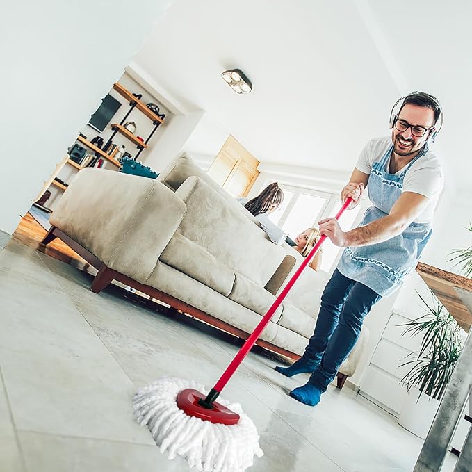 Spin Mop Replacement Head Mop Refill Compatible with Oceda Triangle Swivel Mops Microfiber Swivel Mop Refill,Deep Clean,Machine Washable and Easy to Replace