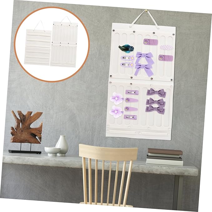 2pcs Hair Accessory Organizer Wall Hanging Storage for Hair Bows Clips Eyeglasses Space-saving Display Rack off Felt Material for Boys and Girls Room