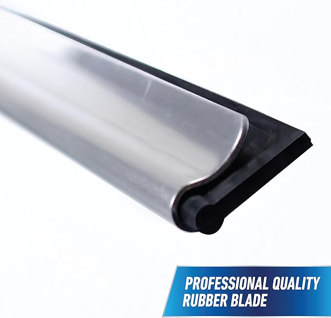 Unger Professional Connect and Clean 18” EZ Change Window & Glass Cleaning Squeegee,Large-and Small Windows,Rubber Blade Tool for Streak-Free Results,Includes 12” Channel,(Pack of 6)