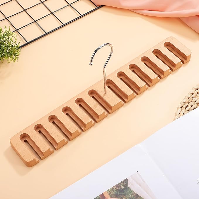 Homoyoyo Belt Organizer Rack 12-Slot Belt Hanger for Men with Space-Saving Design Closet Accessory Organizer for Home and Travel