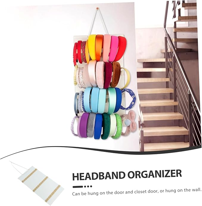 PRETYZOOM 30grids Headband Holder Stand Slots Hair Accessory Organizer Easy to Find Women Girls Hairband Storage Bag Practical Design